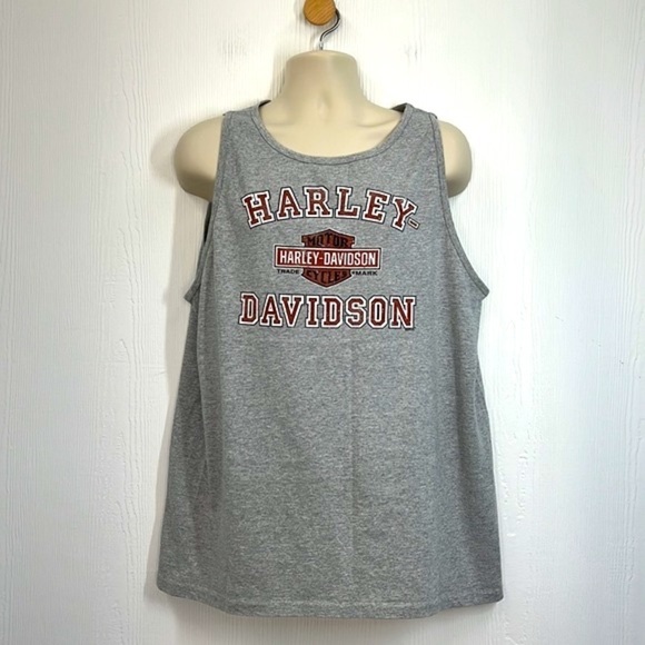 Harley Davidson - New Smyrna Beach HD Bald Eagle Ride To Live Gray Tank Size L - Picture 2 of 11